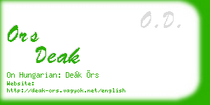 ors deak business card